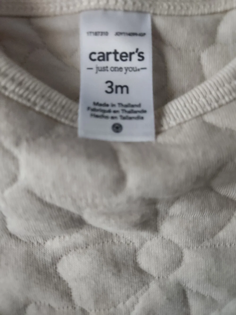 Carter's 'Just One You' 2-Pc Cream Baby Set - Size 3M